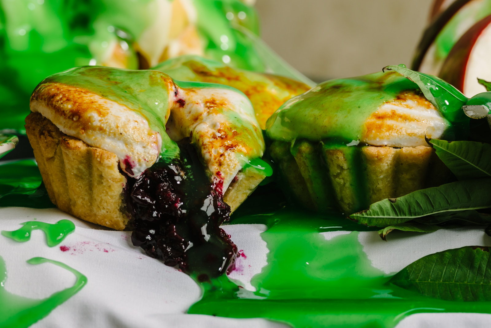 Concord Grape Tartlets with Stay Puft Marshmallow Tops